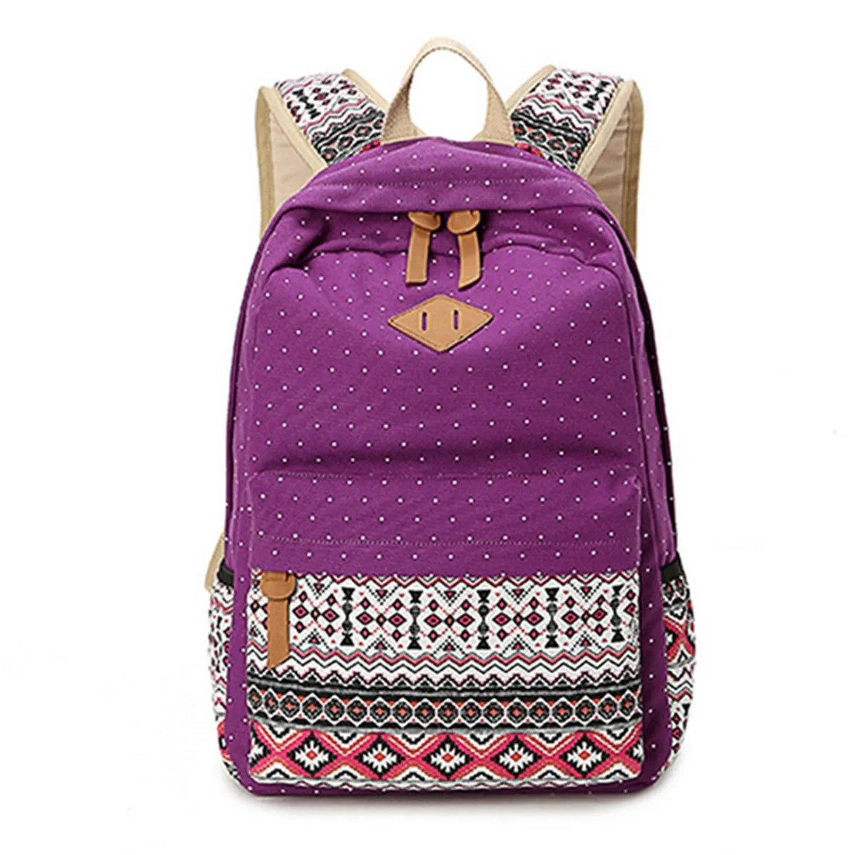 3 PCS/Set Women Backpack Canvas Printing School Bags For Teenagers Girls Backpacks Cute Rucksack Schoolbag Lady Bookbags Female