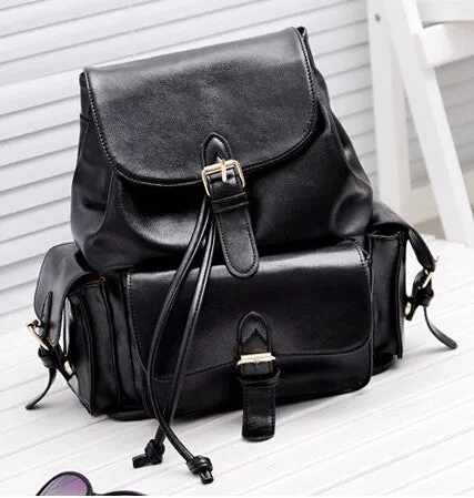 bag brand new fashion PU leather travel women backpack College school bag female mochila feminina bolsos de mujer