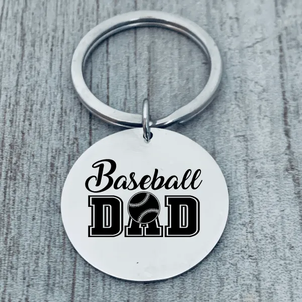 Baseball Dad Keychain