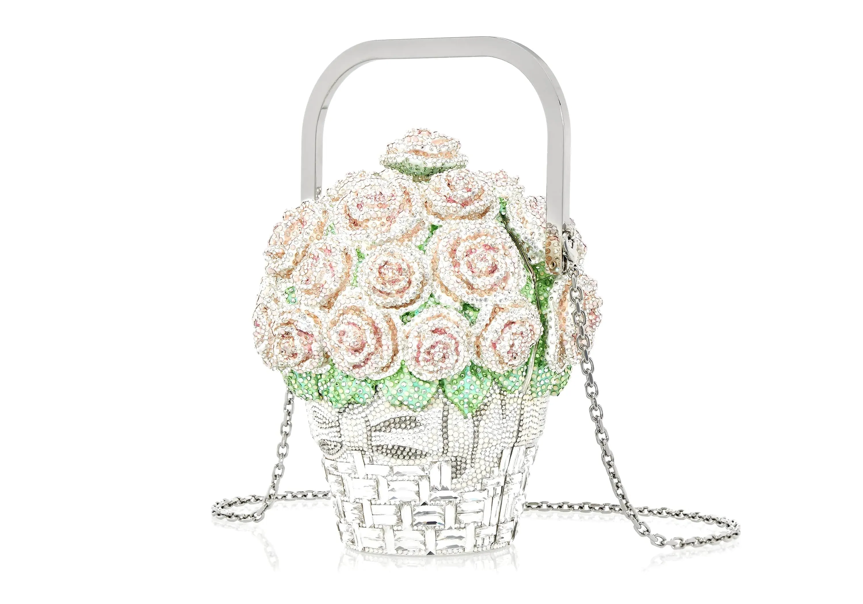 Basket of Roses Blush Bouquet