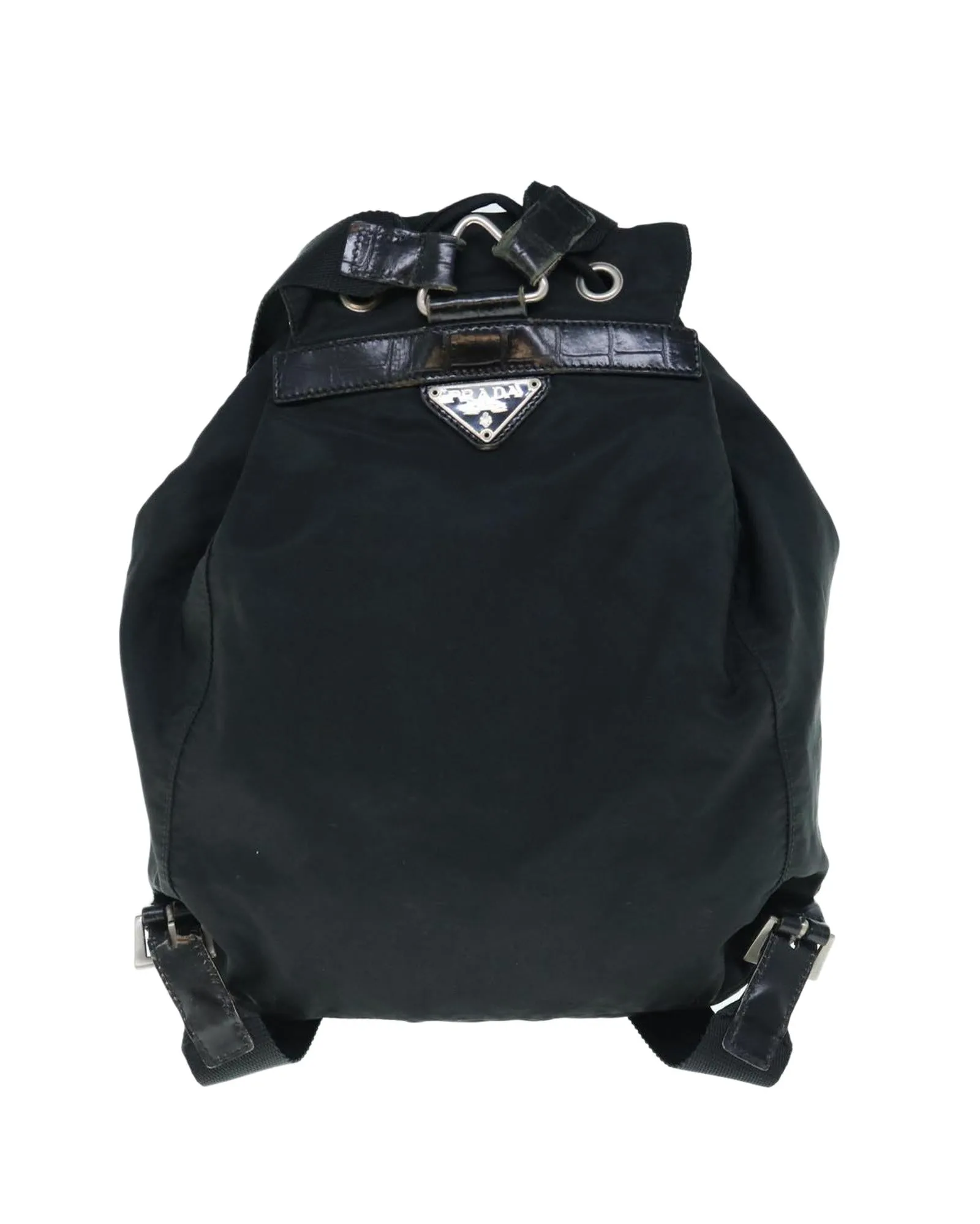 Black Nylon Backpack with Guarantee Card - Italian Made