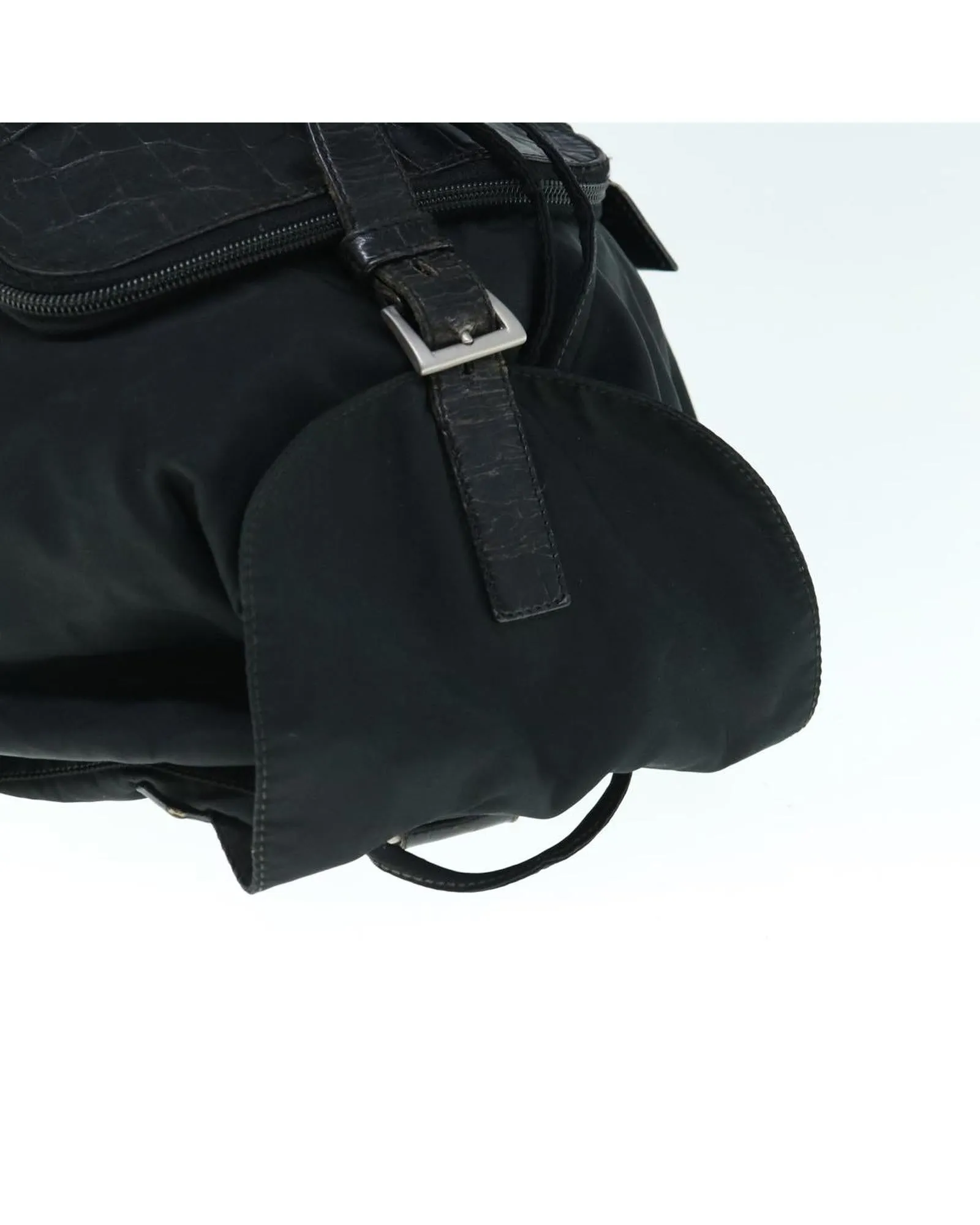 Black Nylon Backpack with Guarantee Card - Italian Made