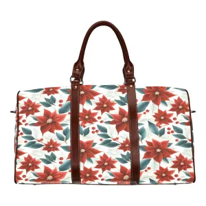 Christmas Red Poinsettia Waterproof Travel Bag/Small (Model 1639)