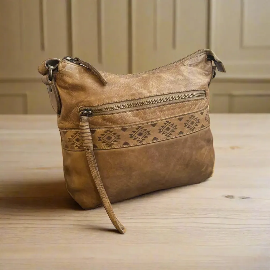 Crossbody Bag with Aztec Design