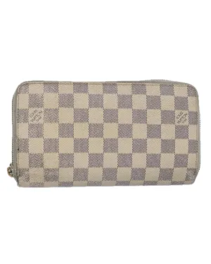 Damier Azur Canvas Long Wallet with Multiple Compartments