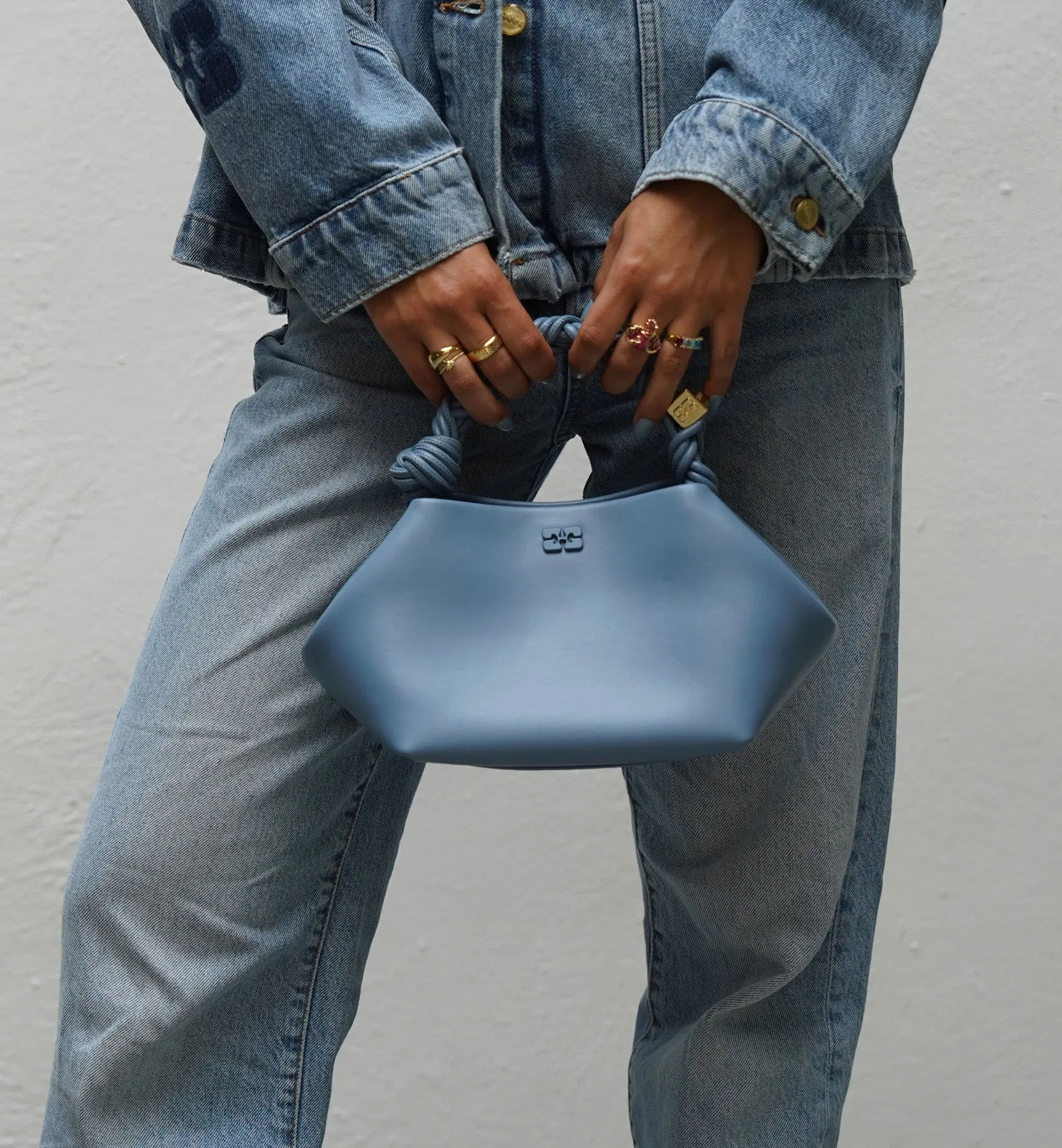 GANNI Blue Bou Bag Small