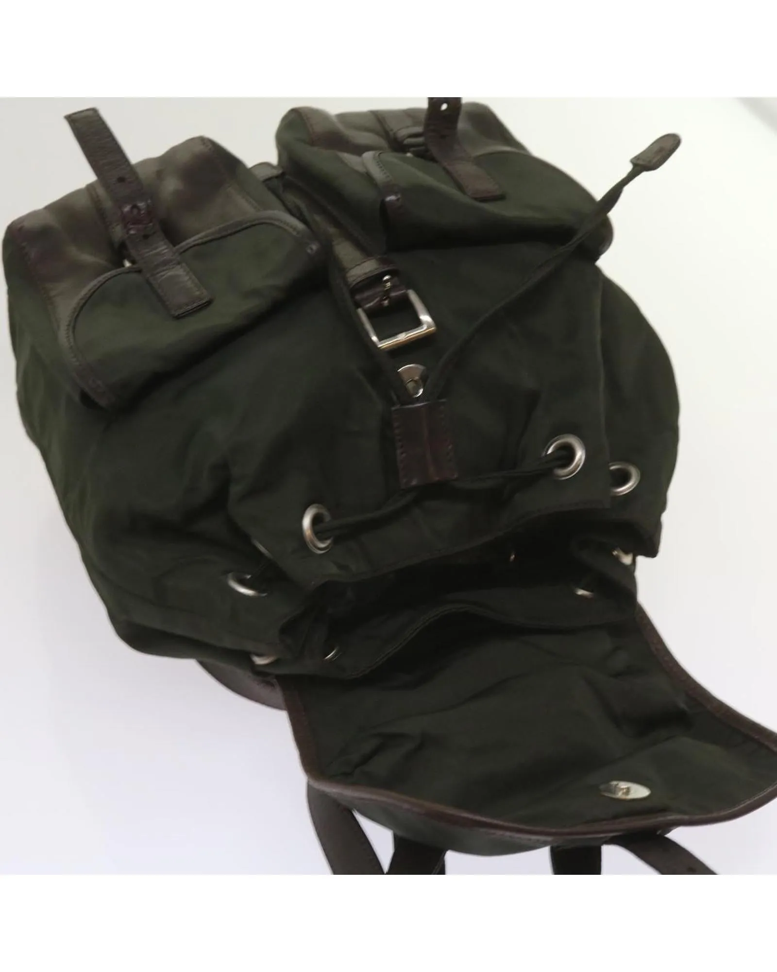 Green Nylon Backpack by Prada