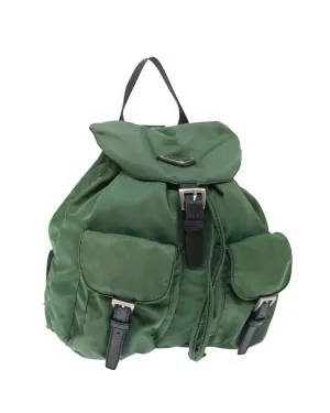 Green Nylon Backpack with Authenticity Card and Serial Number