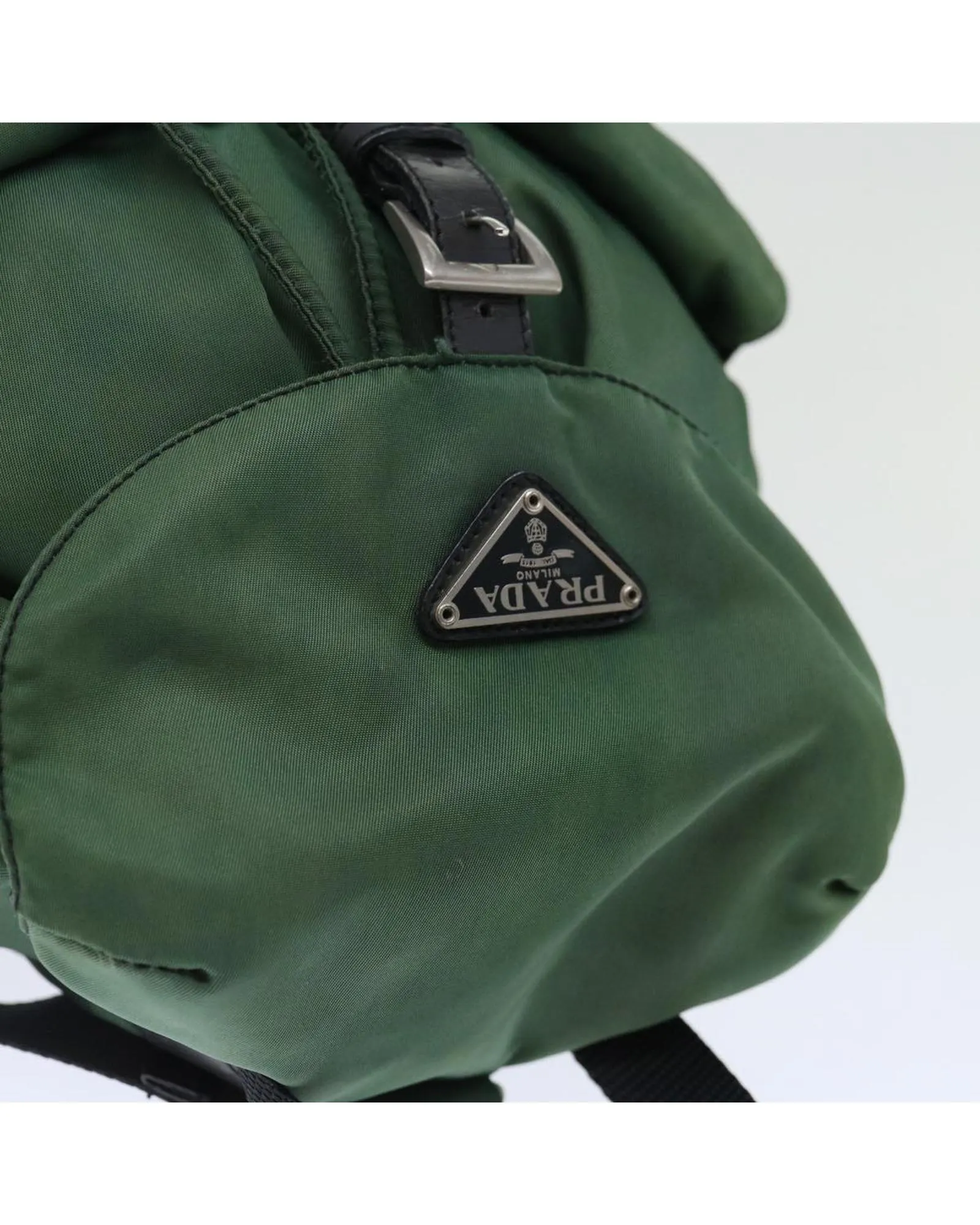 Green Nylon Backpack with Authenticity Card and Serial Number