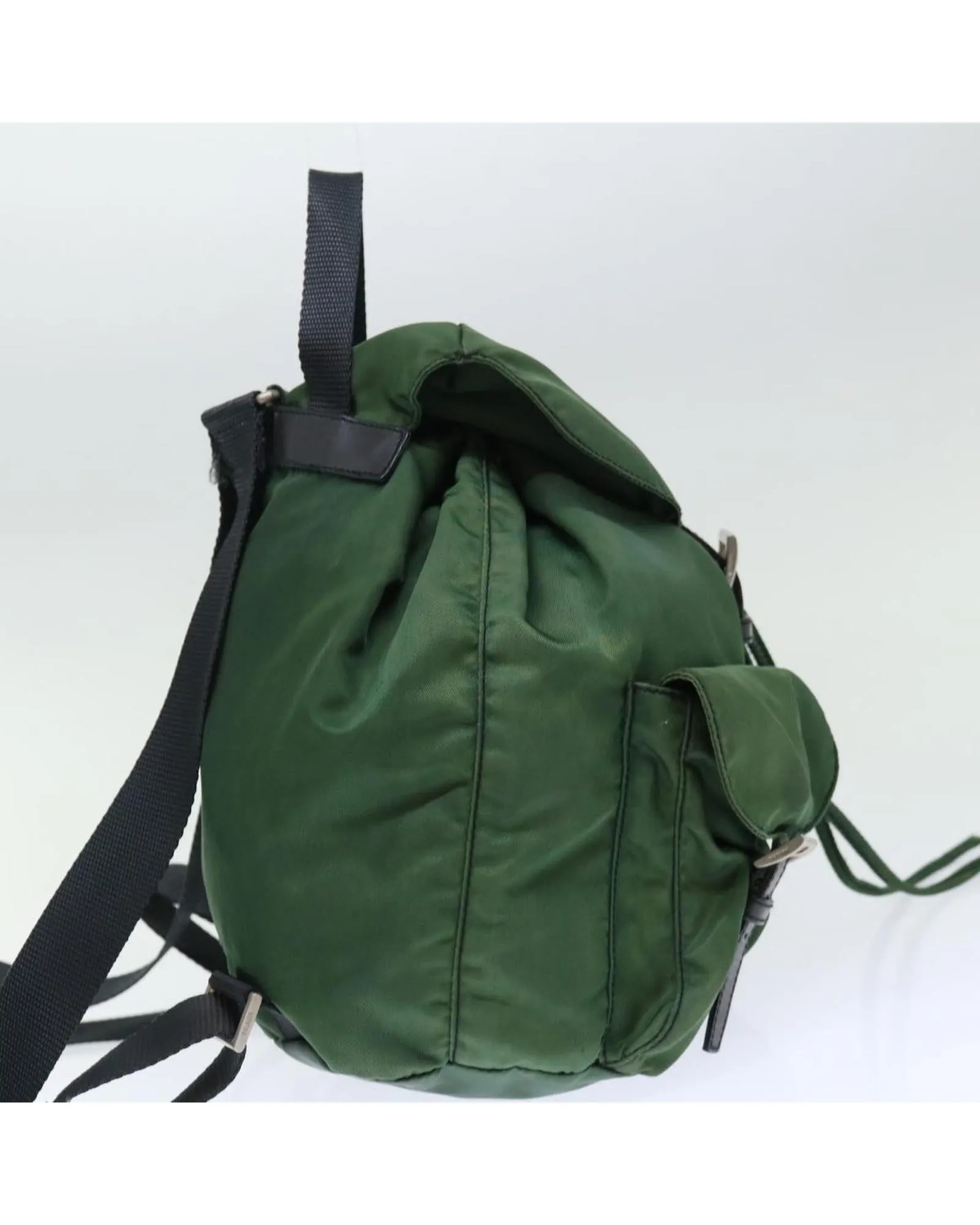 Green Nylon Backpack with Authenticity Card and Serial Number