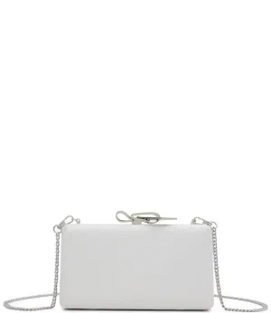 Grossgrain Evening Clutch - Ice