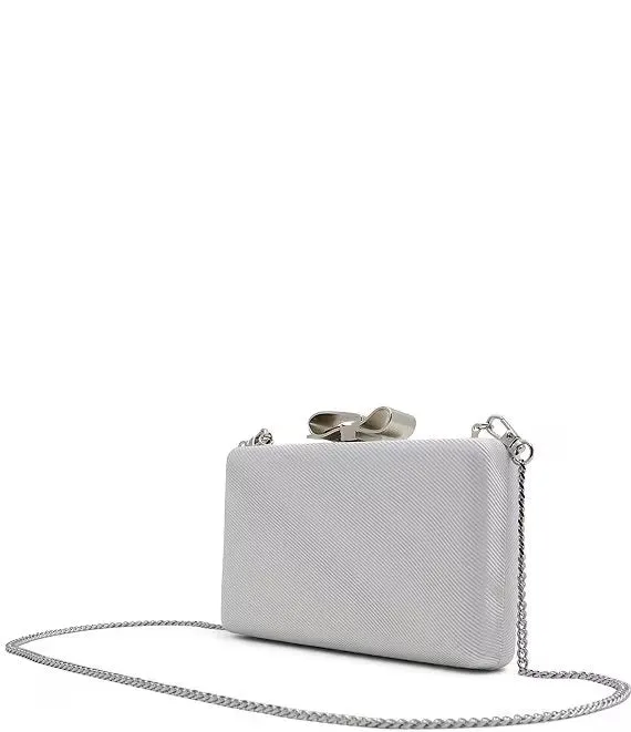 Grossgrain Evening Clutch - Ice