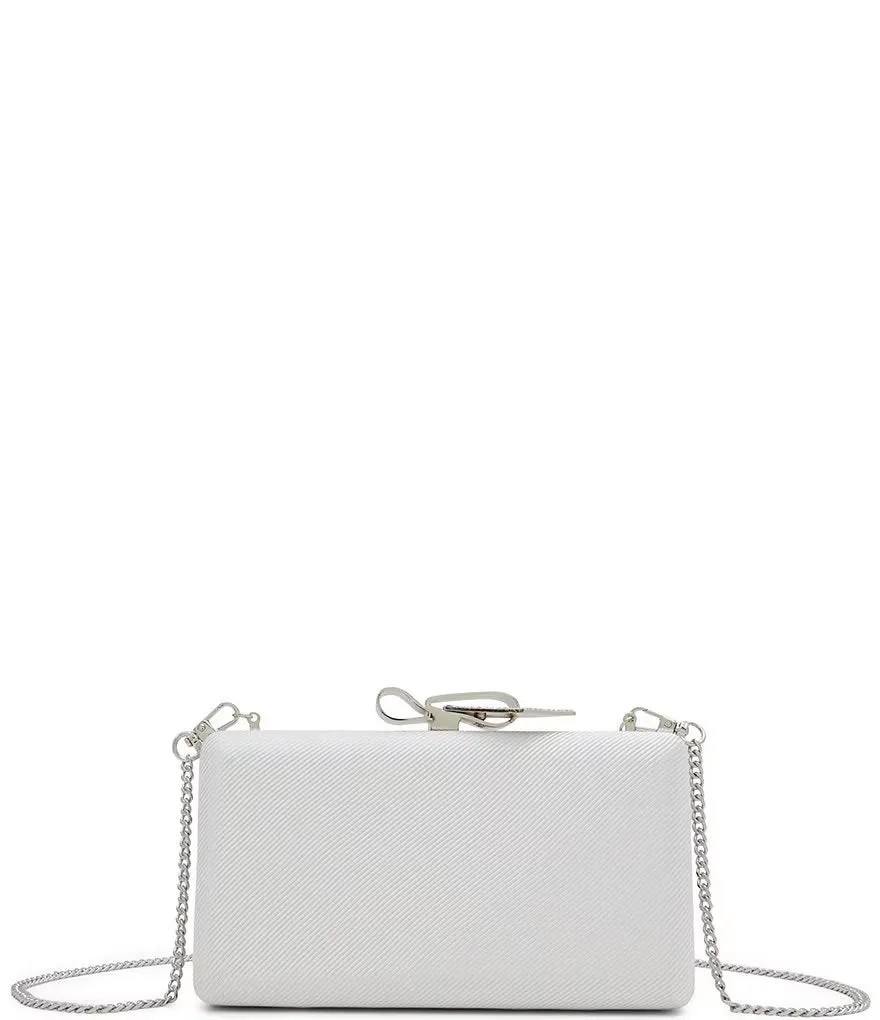 Grossgrain Evening Clutch - Ice