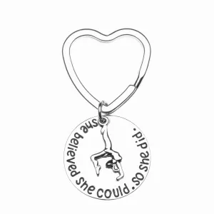 Gymnastics Keychain-  She Believed She Could So She Did Keychain