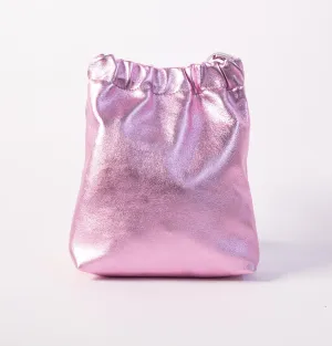 Harpers Emporium Gathered Bag in Metallic Pink