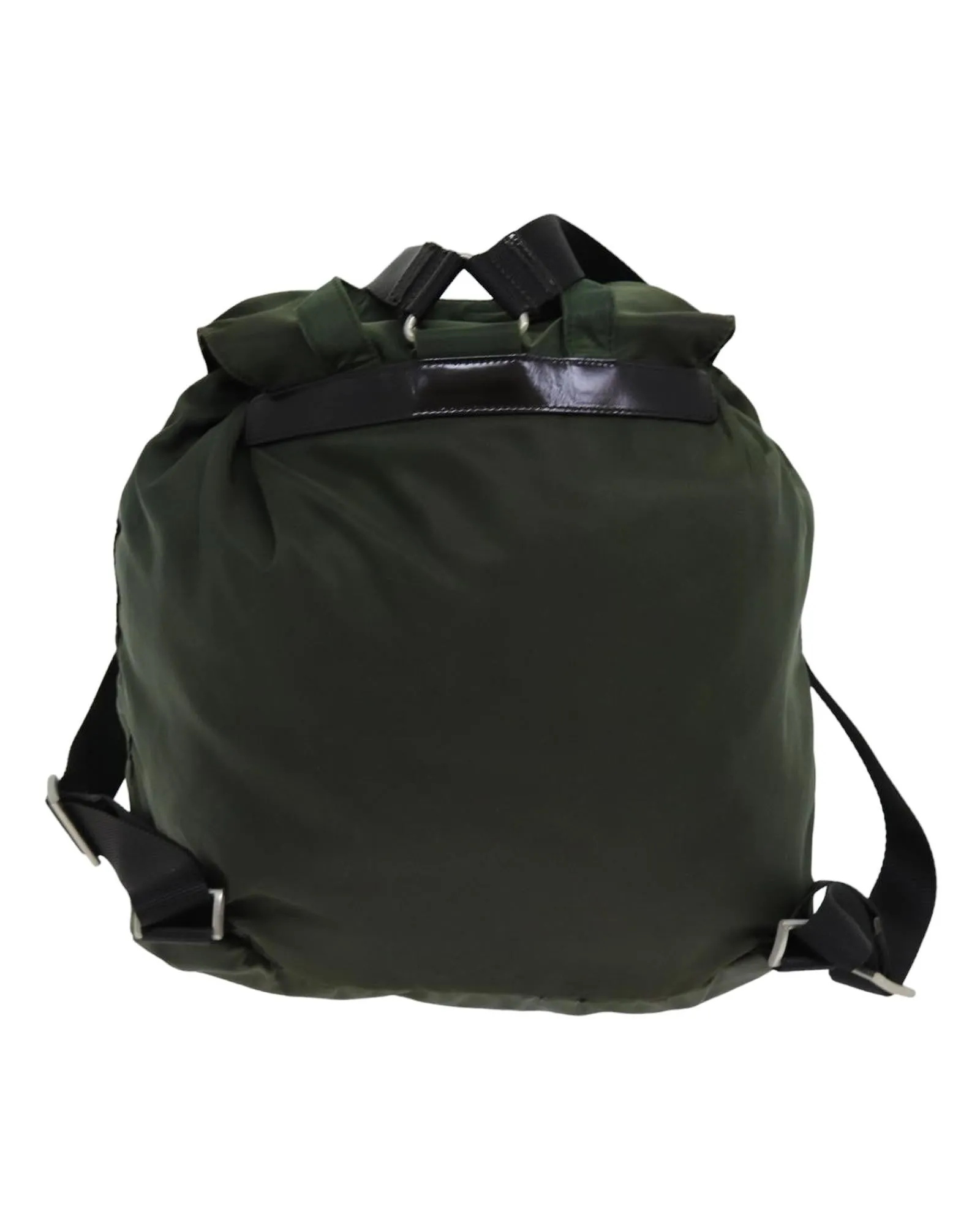 Khaki Nylon Backpack with Accessories - Italian Made