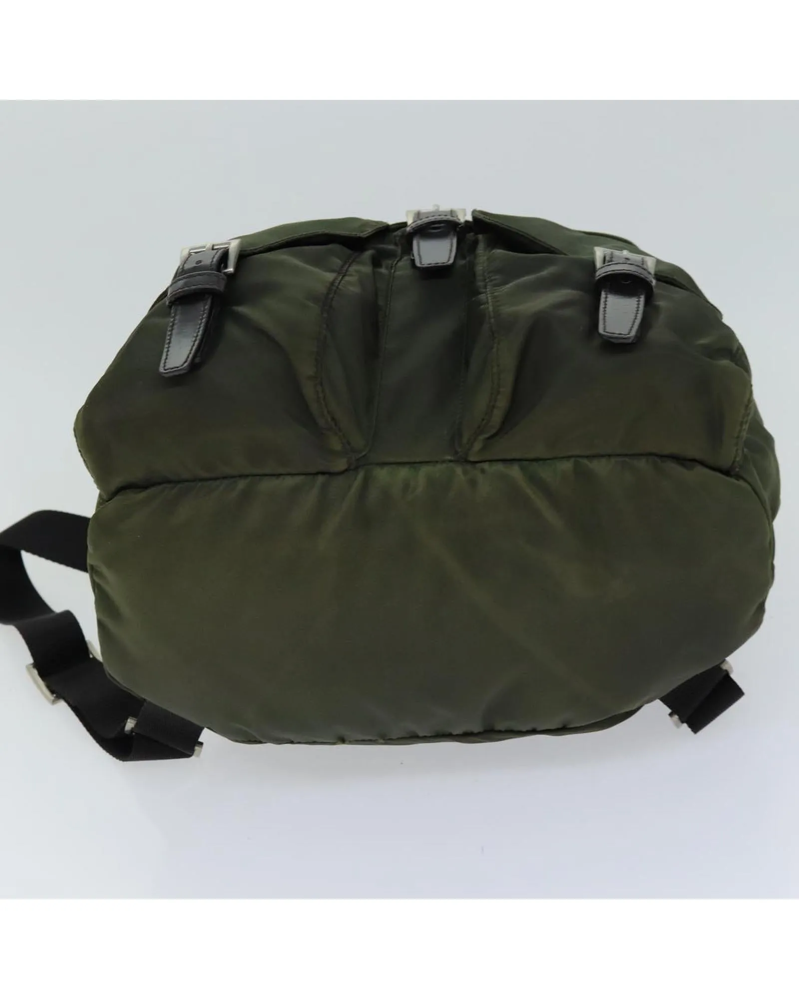 Khaki Nylon Backpack with Accessories - Italian Made