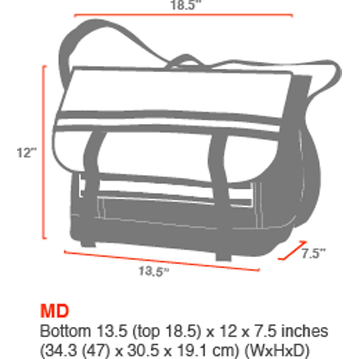 Manhattan Portage Pro Bike Messenger Bag with Stripes Medium