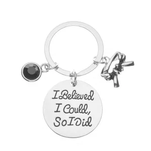 Martial Arts I Believed I Could So I Did Black Belt Keychain