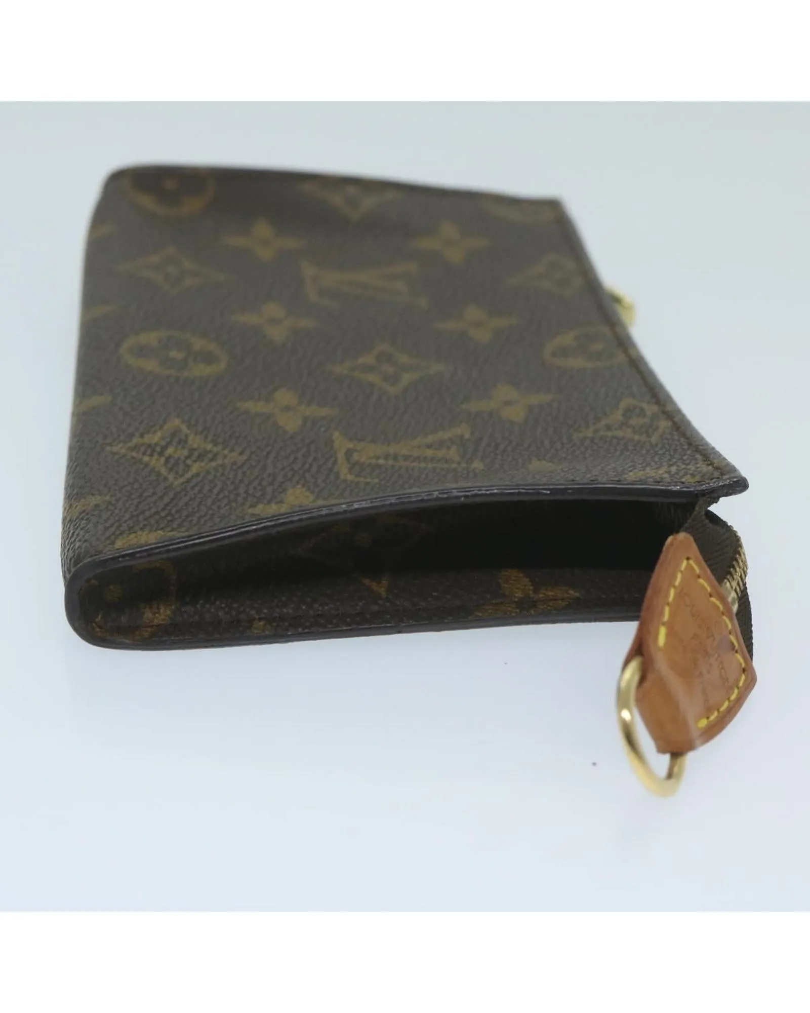 Monogram Accessory Pouch with Metal Fittings