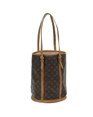 Monogram Bucket Shoulder Bag with Adjustable Strap - Authentic LV Handbag