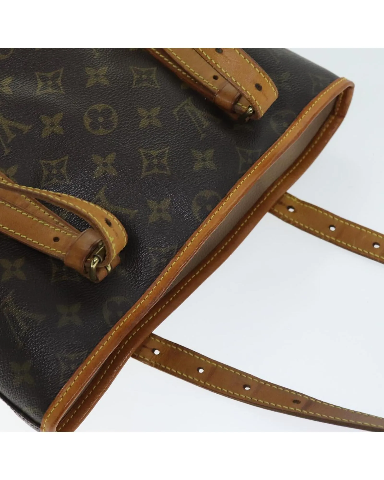 Monogram Bucket Shoulder Bag with Adjustable Strap - Authentic LV Handbag