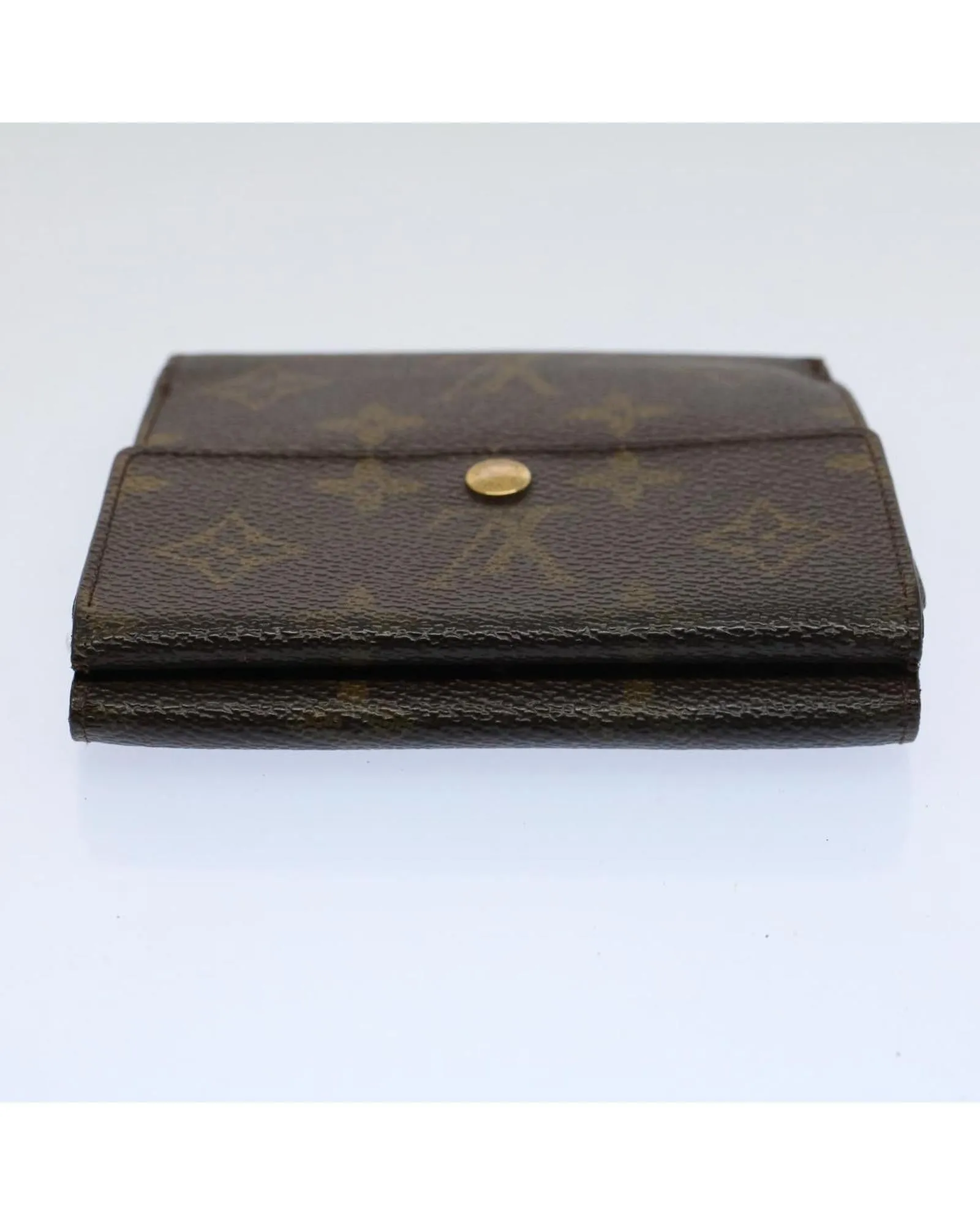 Monogram Canvas Wallet with Clasp Button - CD Rank