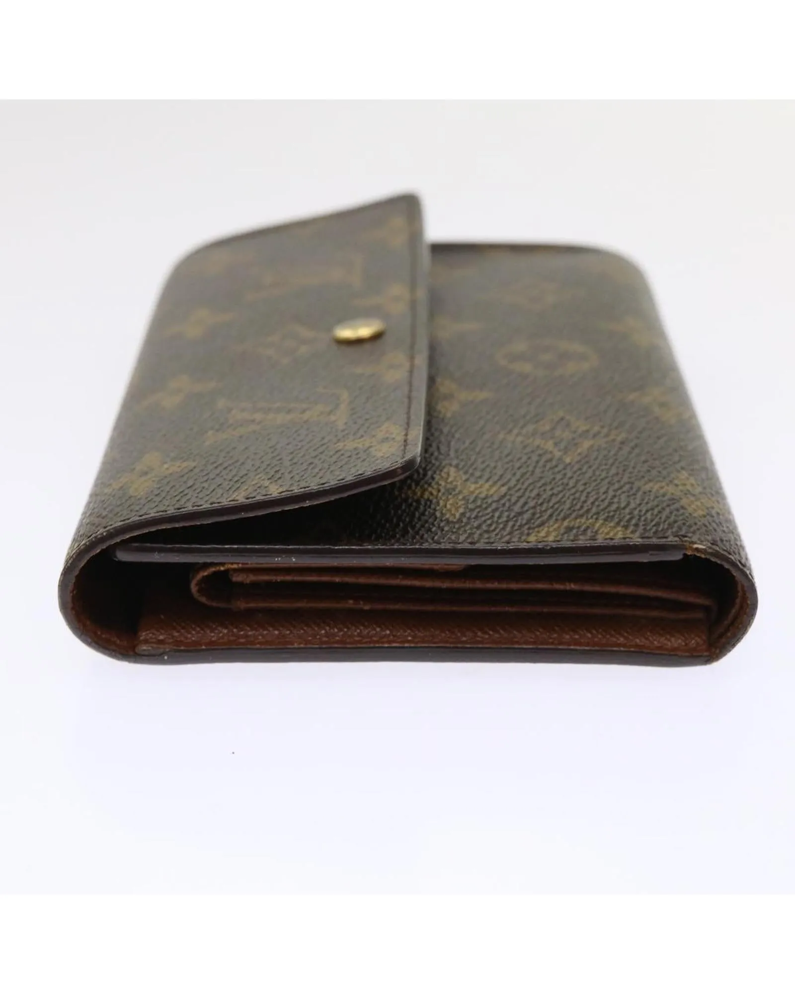 Monogram Canvas Wallet with Clasp Button - Preowned