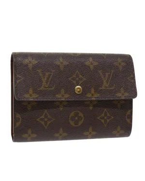 Monogram Canvas Wallet with Clasp Button - Preowned