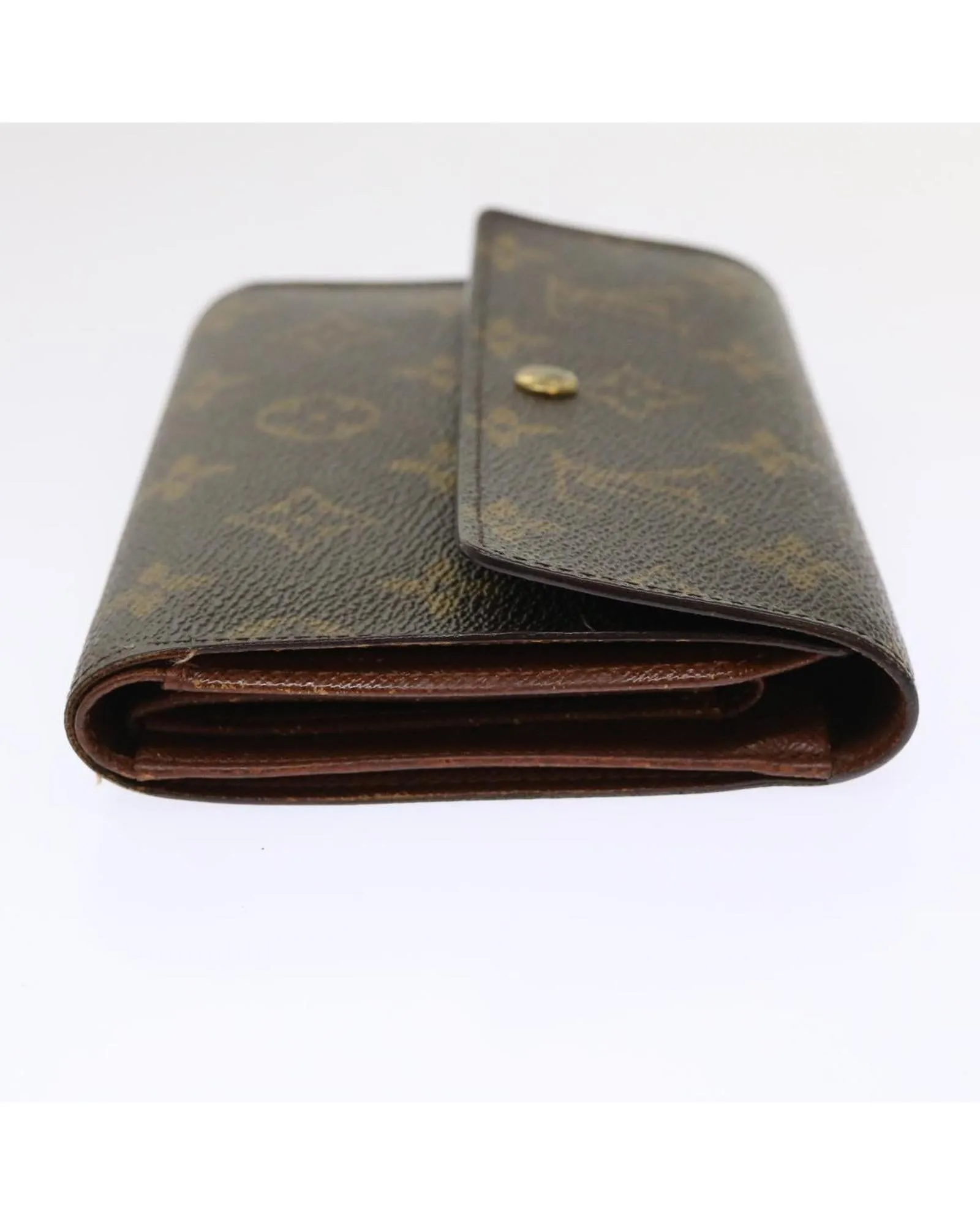 Monogram Canvas Wallet with Clasp Button - Preowned