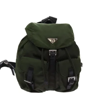 Nylon Backpack with Top Handle and Multiple Compartments