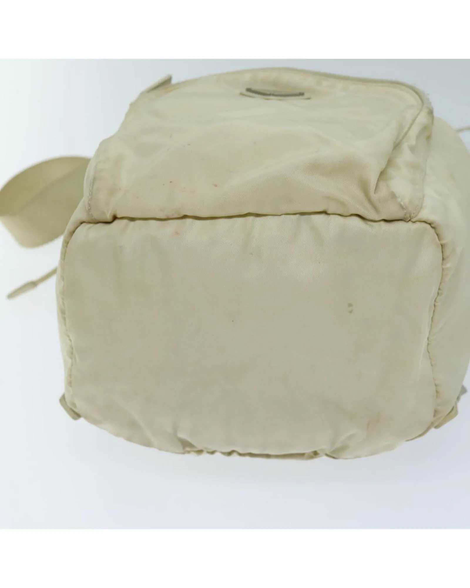 Nylon Cream Backpack by Italian Designer