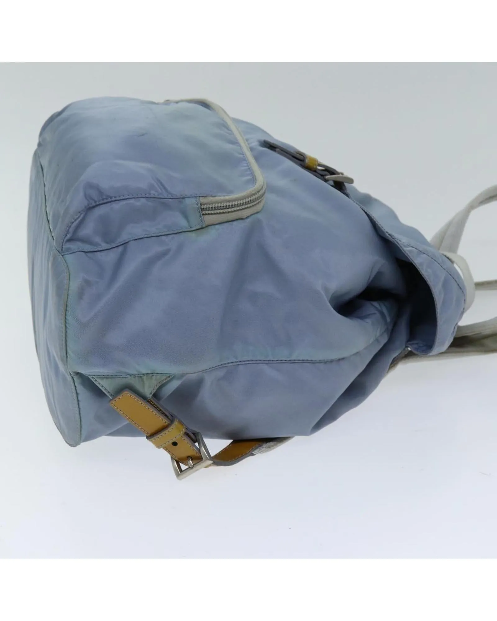 Nylon Light Blue Backpack with Shoulder Strap - Italian Made