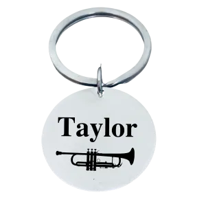 Personalized Trumpet Keychain