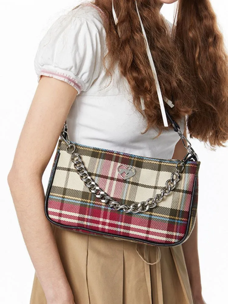 Plaid Chain Shoulder Bag【s0000001875】