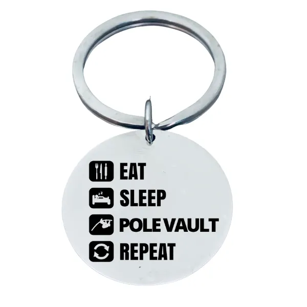 Pole Vault Keychain - Eat Sleep Pole Vault Repeat