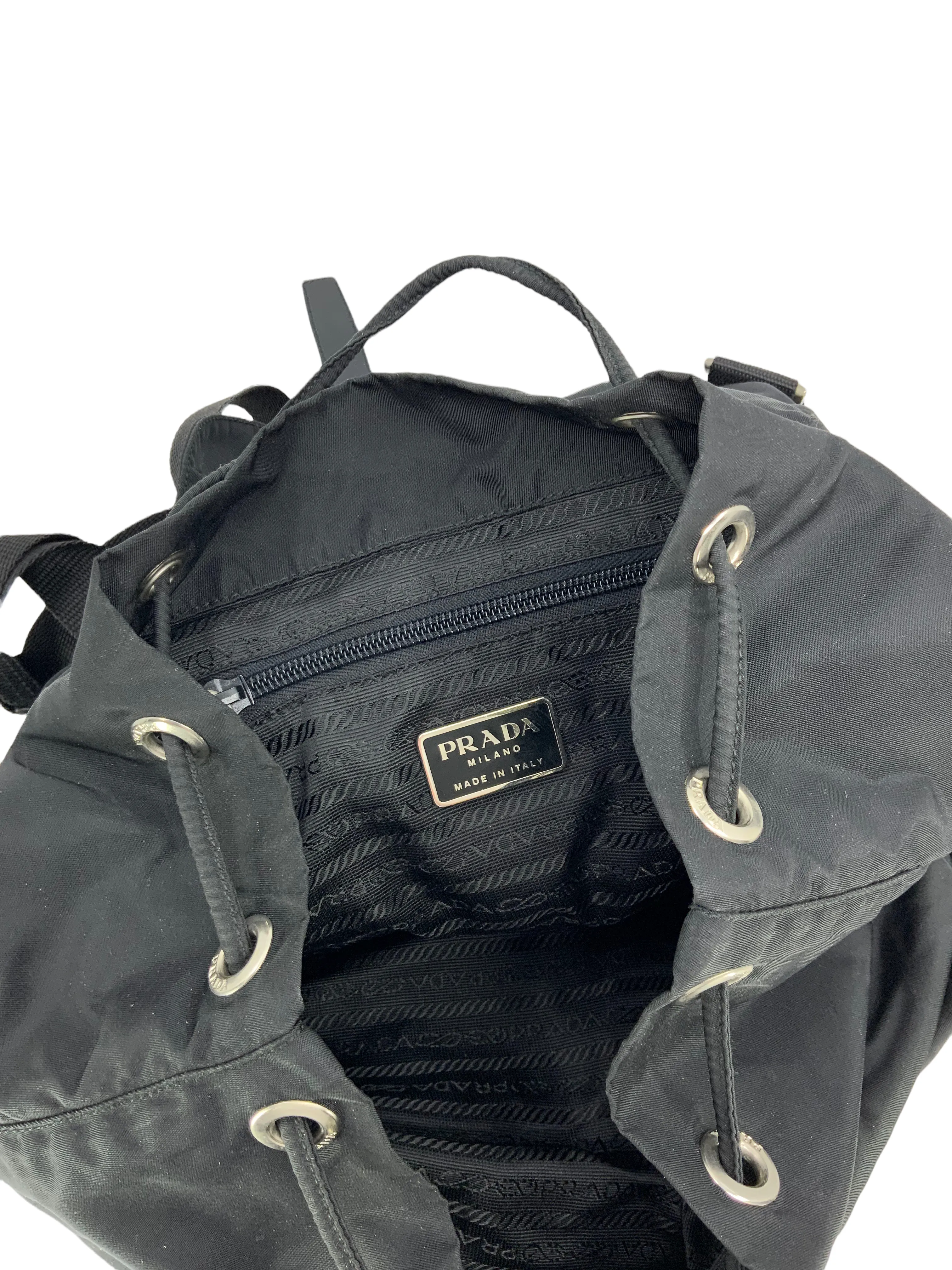 PRADA Tessuto Nylon Double Front Pocket Backpack