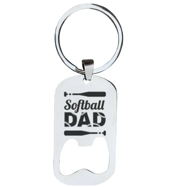 Softball Dad Keychain