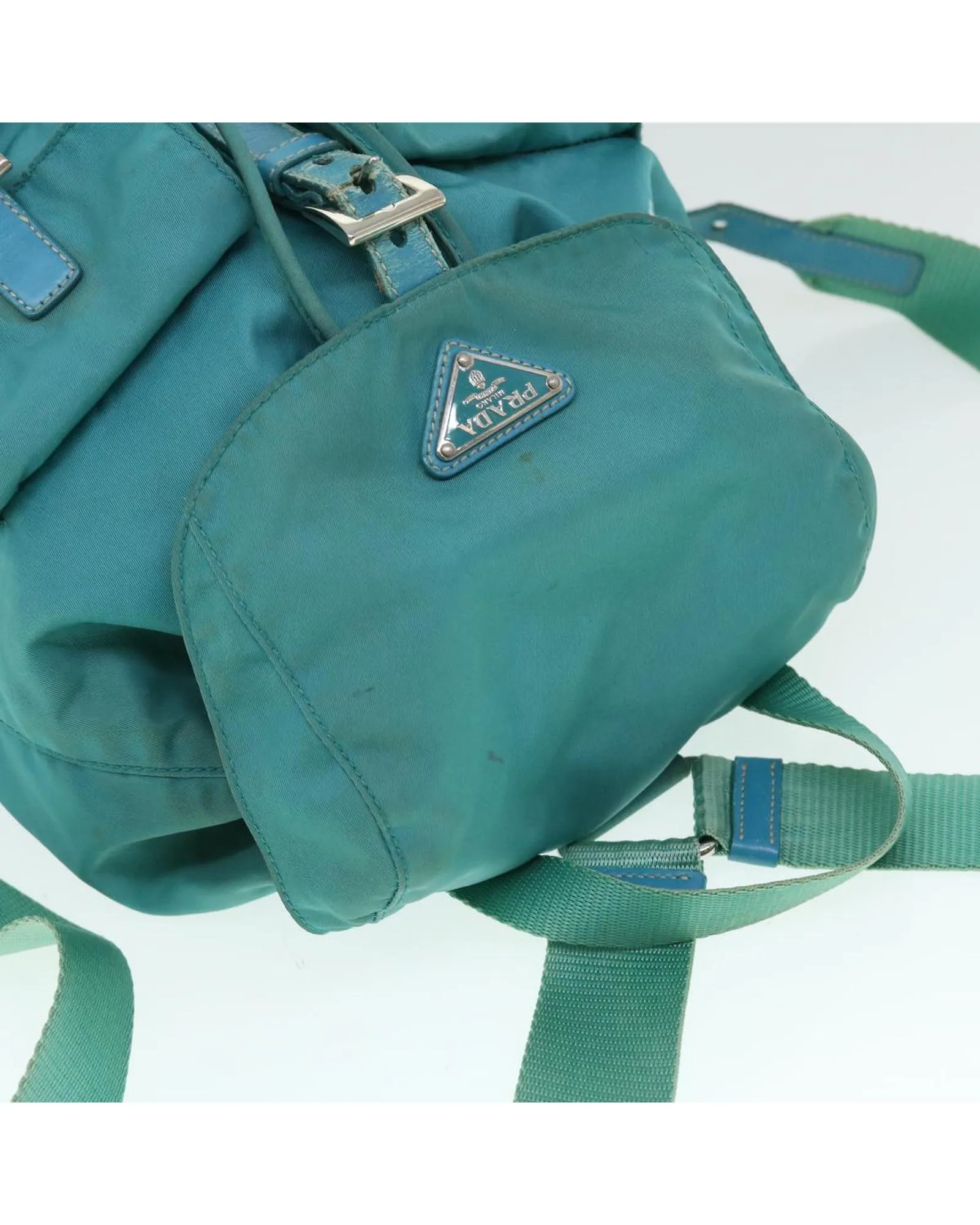 Turquoise Blue Nylon Backpack