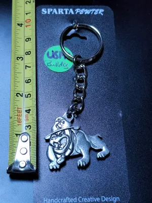 US Marine Corps (USMC) Bulldog Mascot Pewter Keychain