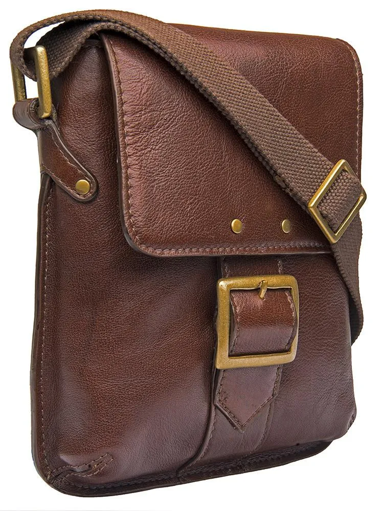 Vespucci Small Unisex Buffalo Leather Crossbody Bag