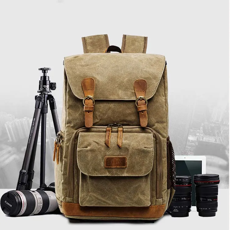 Water Proof Canvas Camera Backpack B12061